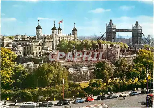 Moderne Karte The Town of London and Tower bridge