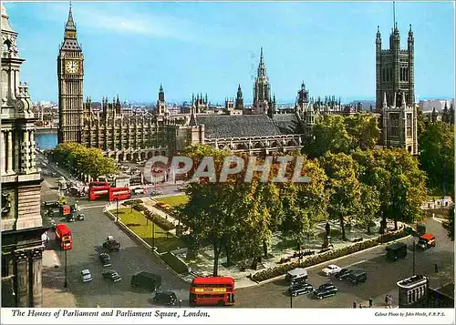 Moderne Karte The Houses of Parliament and Parliament Square London