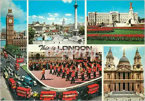 Cartes postales moderne London Houses Parliament Trafalgar Square Buckingham Palace