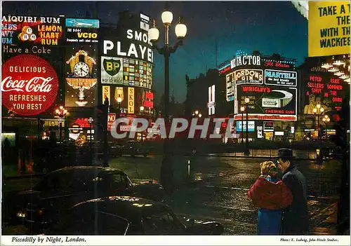 Moderne Karte Piccadilly by Night London Coca-Cola Coca Cola