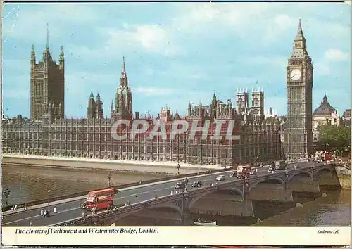 Moderne Karte The Houses of Parliament and Westminster Bridge London