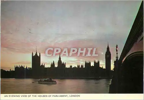 Cartes postales moderne An Evening View of the Houses of Parliament London