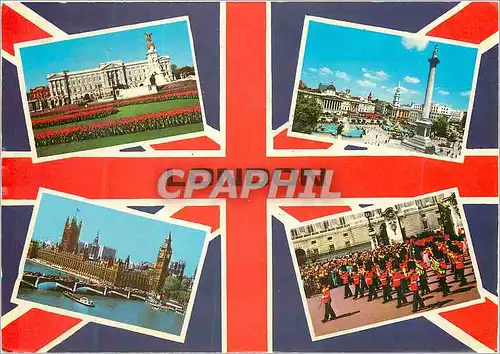 Cartes postales moderne Buckingham Palace Houses of Parliament Trafalgar Square