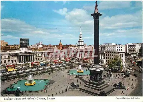 Moderne Karte Trafalgar Square and Nelson's Column London