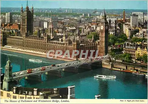 Cartes postales moderne The Houses of Parliament and Westminster Bridge London