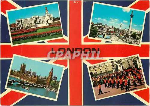 Cartes postales moderne London Buckingham Palace Houses of Parliament Trafalgar Square Militaria