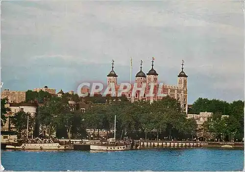 Moderne Karte Tower of London and River Thames from South West