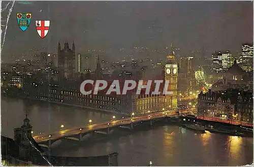 Cartes postales moderne Big Ben and Westminster Bridge at Night London