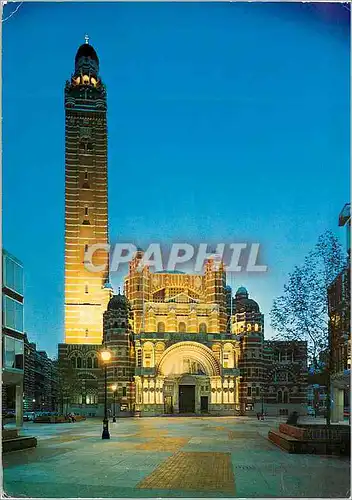 Cartes postales moderne London Westminster Cathedral Floodlit