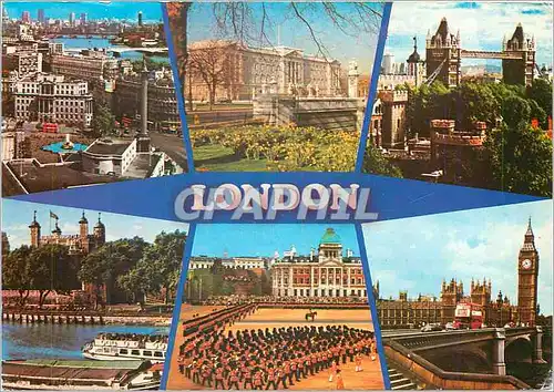 Cartes postales moderne London Trafalgar Square Tower of London Buckingham Palace Houses Guard's Parade Tower Bridge