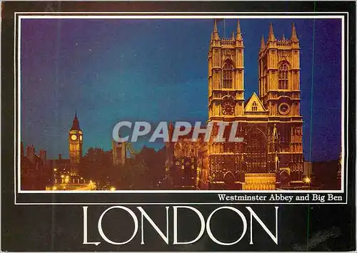 Moderne Karte London Westminster Abbey and Big Ben