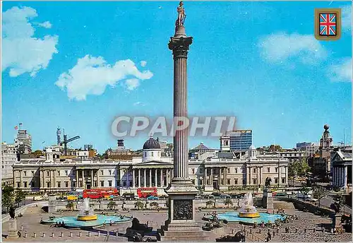 Moderne Karte London Nelson's Column and Trafalgar Square