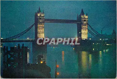 Moderne Karte London By Night Tower Bridge