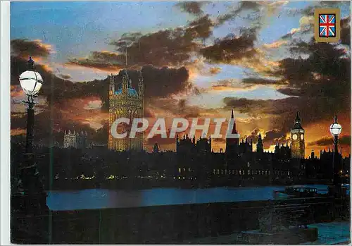 Cartes postales moderne London Sunset ot the Big Ben and Houses of Parliament