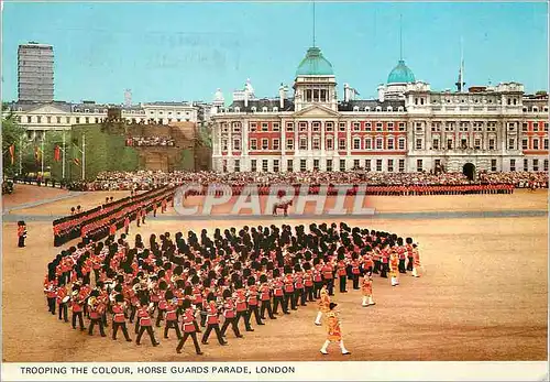 Moderne Karte Trooping the Colour Horse Guards Parade London Militaria