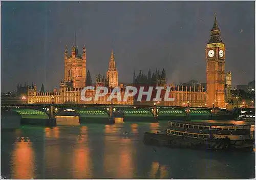 Moderne Karte Houses of Parliament and Westminster Bridge
