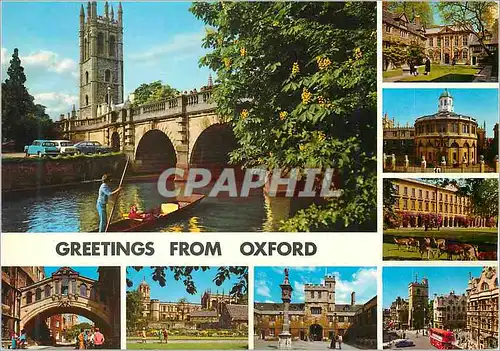 Moderne Karte Greetings from Oxford