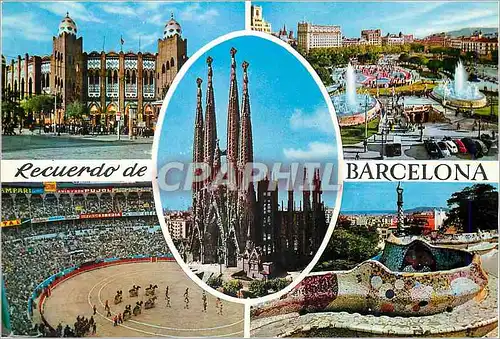 Cartes postales moderne Recuerdo de Barcelona Plaza de Cataluna