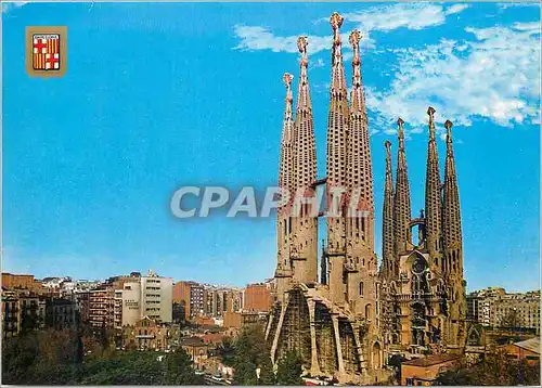 Moderne Karte Barcelona Temple de la Sagrada Familia