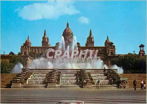 Cartes postales moderne Barcelona Fontaine Monumental et Palais National de Montjuic