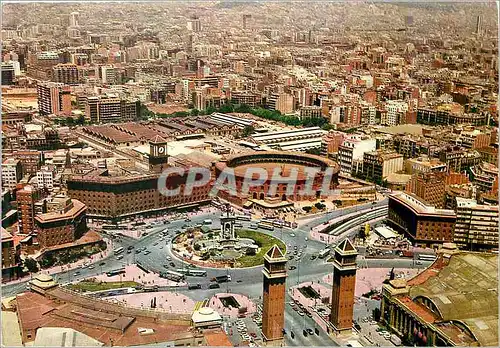 Cartes postales moderne Barcelona Pza Espana Vista Aerea