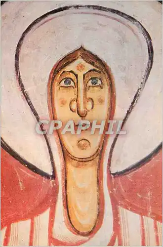 Cartes postales moderne Virgen Detalle Pinfura al Fresco Procedente de St Climentde Taull XII Museo de Cataluna (Barcelo