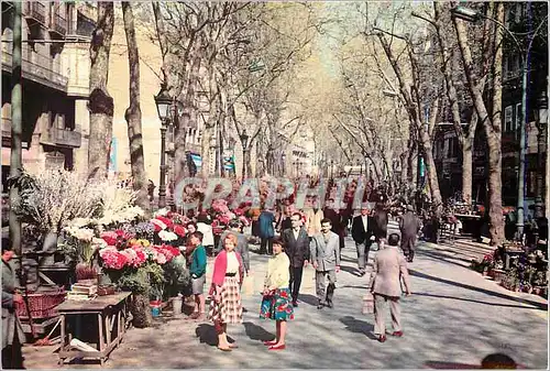 Cartes postales moderne Barcelona Promenade des Fleurs