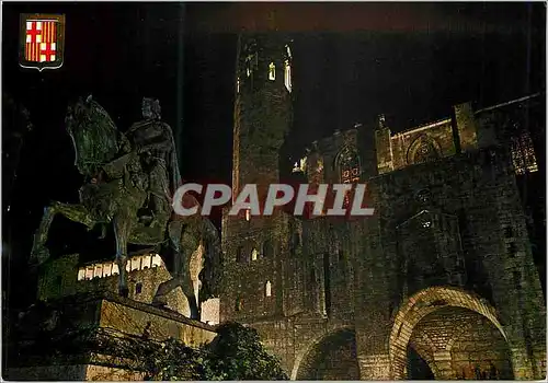 Cartes postales moderne Barcelona Quartier Gothique Monument a Berenguer et Grande