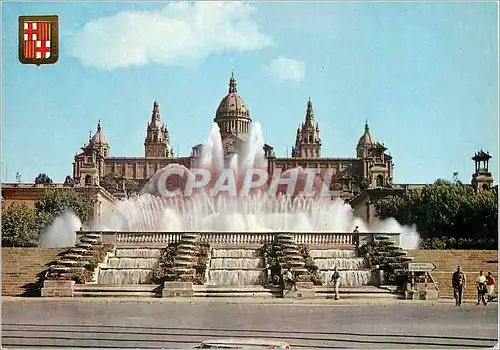 Cartes postales moderne Barcelona Fontaine Monumental et Palais National du Montjuich