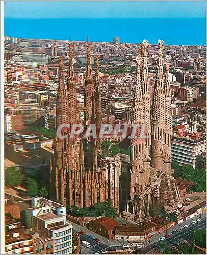 Moderne Karte Barcelona La Sagrada Familia Arquitecto Gaudi