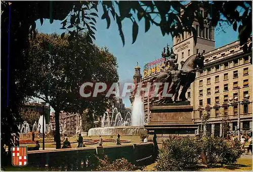 Cartes postales moderne Barcelona Place de Cataluna Detail