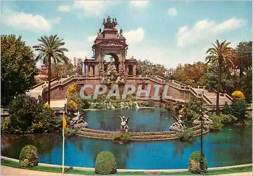 Moderne Karte Barcelona La Fontaine du Parc de la Citadelle