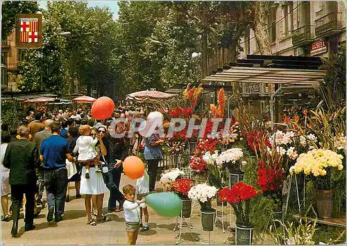 Cartes postales moderne Barcelona Promenade des Fleurs