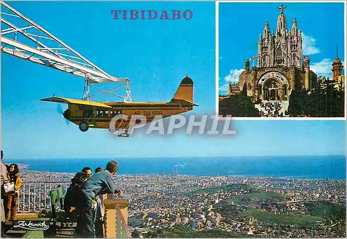 Cartes postales moderne Barcelona Tibidabo Avion