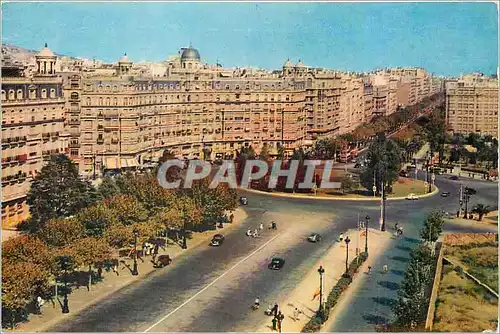 Cartes postales moderne Barcelona Place Calvo Sotelo et Avenue Generalisimo