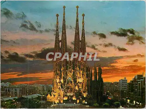 Cartes postales moderne Barcelona la Sagrada Familia Atardecer