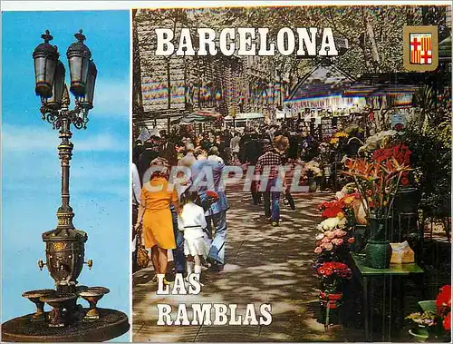 Cartes postales moderne Barcelona Las Ramblas Divers Aspects