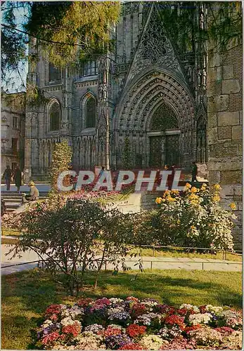 Moderne Karte Barcelona Cathedrale Entree Principal