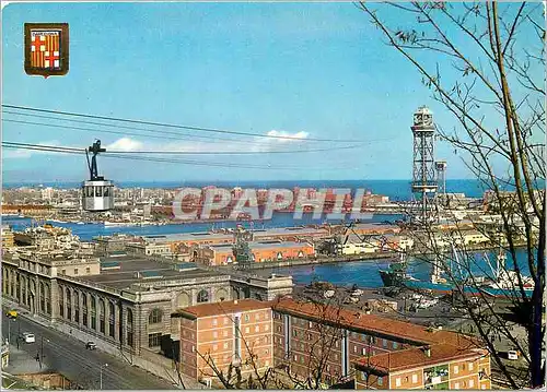 Cartes postales moderne Barcelona Vue Partielle du Port Bateau