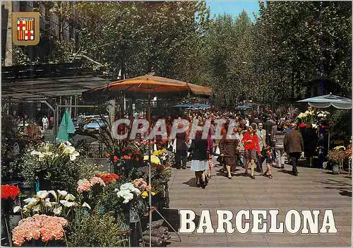 Cartes postales moderne Barcelona Las Ramblas