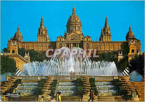 Cartes postales moderne Barcelona Parc de Montjuich Fontaine Monumentale et Palais National de l'Art