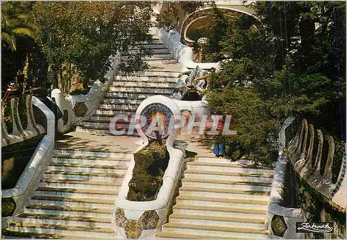 Cartes postales moderne Barcelona Parc Guell Detail