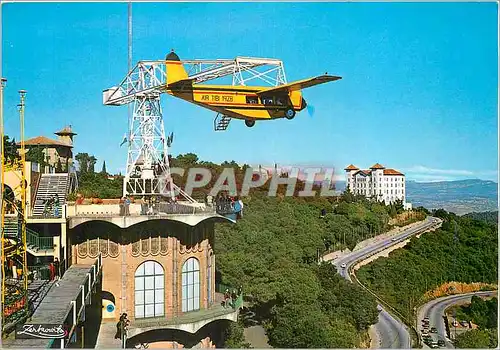 Cartes postales moderne Barcelona Tibidabo Detail Avion