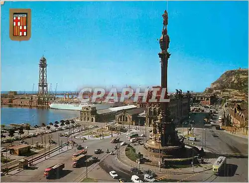 Moderne Karte Barcelona Cristobal Colon Monument