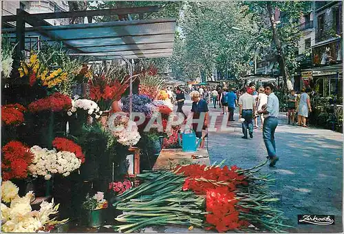 Cartes postales moderne Barcelona Rambla des Fleurs