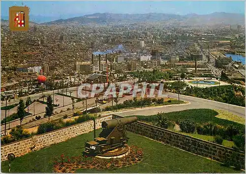 Cartes postales moderne Barcelona Vue Panoramique des Montjuic