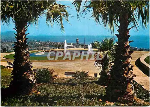 Cartes postales moderne Barcelona Jardin du chateau de Montjuic