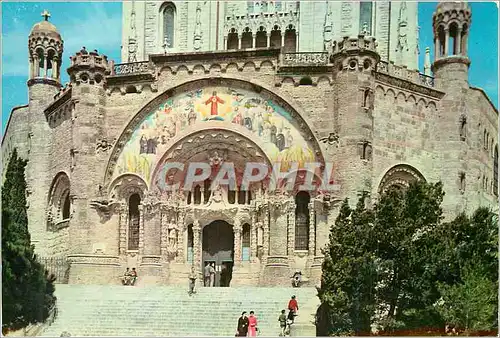 Moderne Karte Barcelona Tibidabo Eglise Expiatoire du Sacre Coeur
