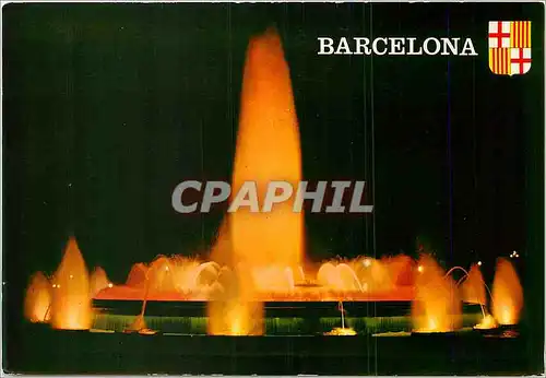 Moderne Karte Barcelona Fontaine Monumentale Lumineuse a Montjuich