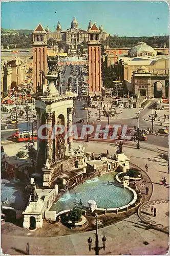 Cartes postales moderne Barcelona Place de Espagne et entree a la Foirre Internationalee